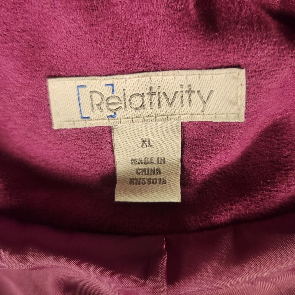 Relativity Ladies P/M Hot Pink Vest Zippers Snap Closure Soft ,  pockets - Picture 11 of 11